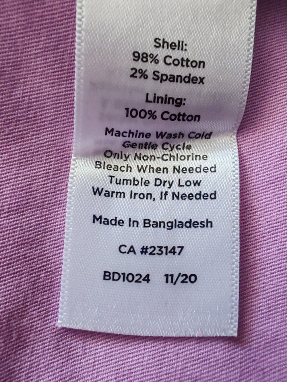 Talbots Petites Lilac Pink Cotton Stretch Blazer Jacket Size 2P 2 Petite - Picture 11 of 12